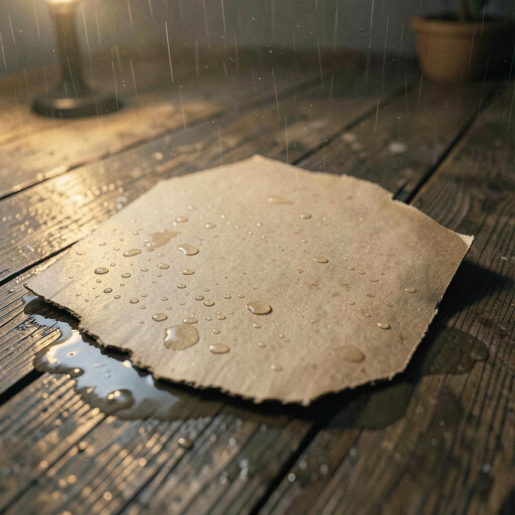 Rain On Cardboard